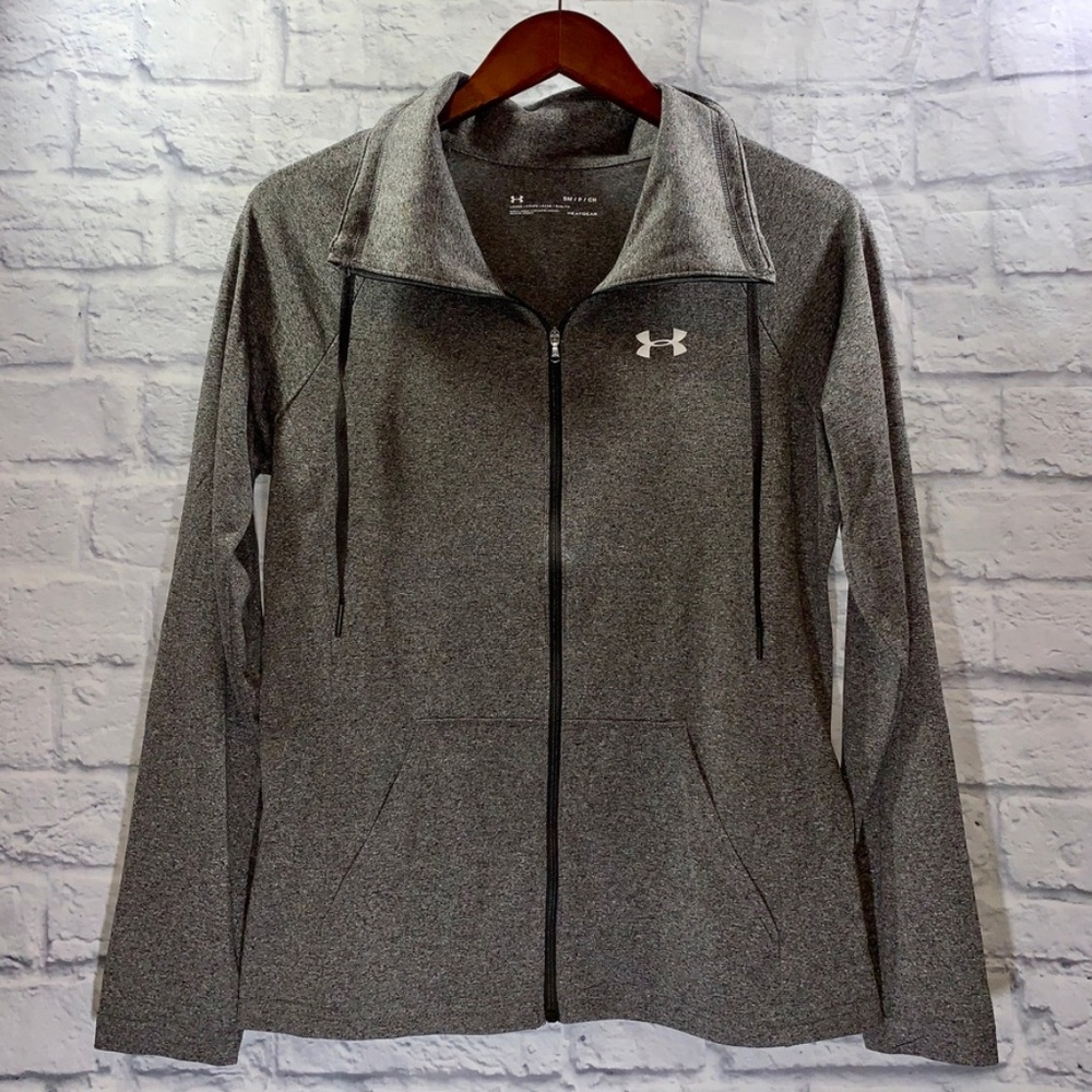 🌷2/$30 NWT Under Armour Gray Tech Full Zip • Sz S Gray